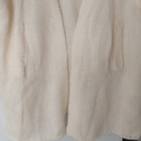 ASM ANNA Ivory Crochet Knit Mohair Blend Open Cardigan NWT - Picture 8 of 8